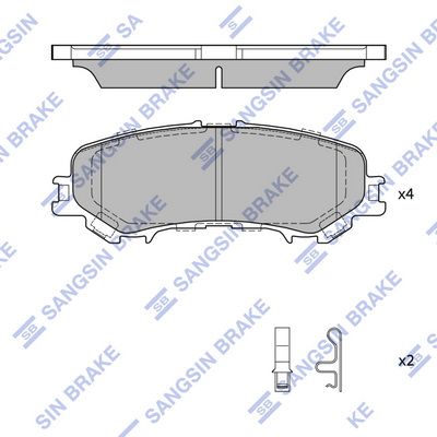 Колодки тормозные дисковые | зад | - Sangsin SP4220