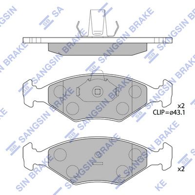 Колодки тормозные дисковые - Sangsin SP4237