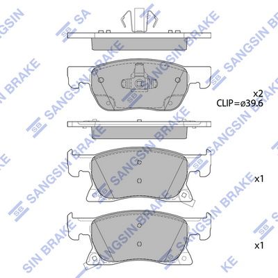 Колодки тормозные передние - Sangsin SP4239