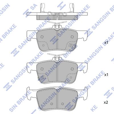 Колодки тормозные задние - Sangsin SP4315