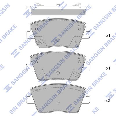 Колодки тормозные дисковые - Sangsin SP4331