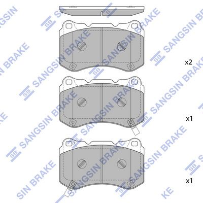 Колодки тормозные передние acura TL / mitsubishi Lancer / opel Astra J, Insignia - Sangsin SP4349