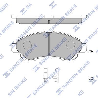 Колодки тормозные дисковые| перед | - Sangsin SP4359