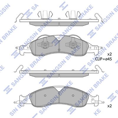 Колодки тормозные дисковые - Sangsin SP4383
