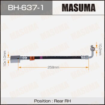 Шланг тормозной Infiniti FX 02-08 задний правый - Masuma BH-637-1