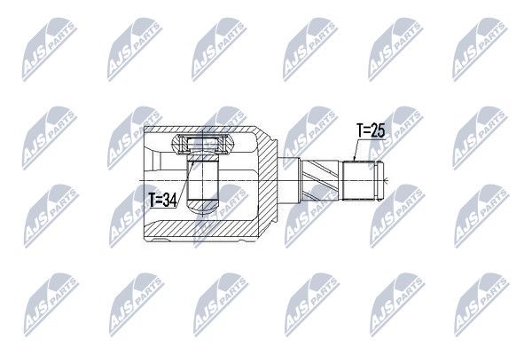 Шрус внутр. jeep compass 1.4t 17- /front,left,atm/ | перед лев | - NTY NPW-CH-039