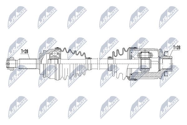 Полуось jeep compass/patriot 2.0/2.4 14 /atm,right/ | прав | - NTY NPW-CH-054