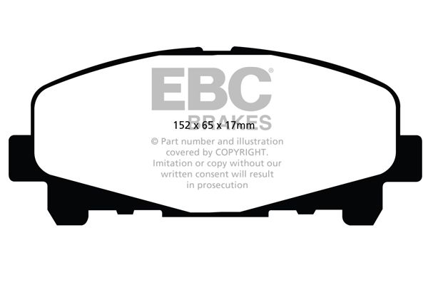 Колодки тормозные передние Honda Accord CU2 2008-2012 EBC Ultimax dp1999 | перед | - EBC DP1999