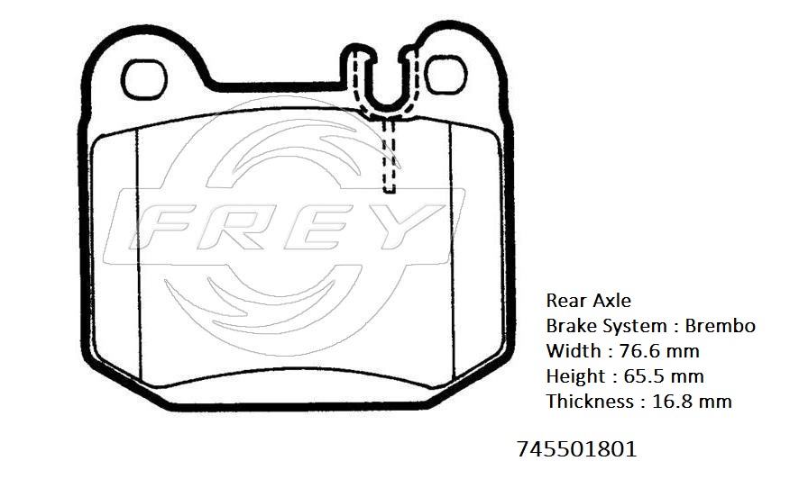 Колодки тормозные w163 - Frey 745501801