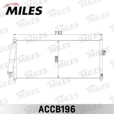 Конденсер nissan almera/primera 1.5/1.8/1.9d 00- - Miles ACCB196