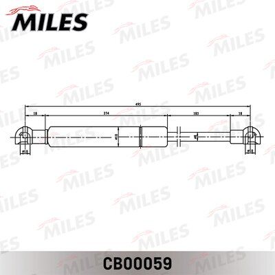 Упор газовый крышки багажника daewoo matiz/spark - Miles CB00059