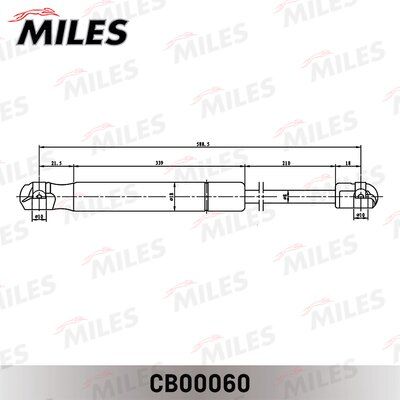 Упор газовый капота renault duster - Miles CB00060