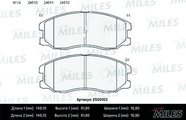 Колодки тормозные chevrolet captiva/opel antara 2.0d/2.4/3.2 07- передние Ceramic - Miles E500103