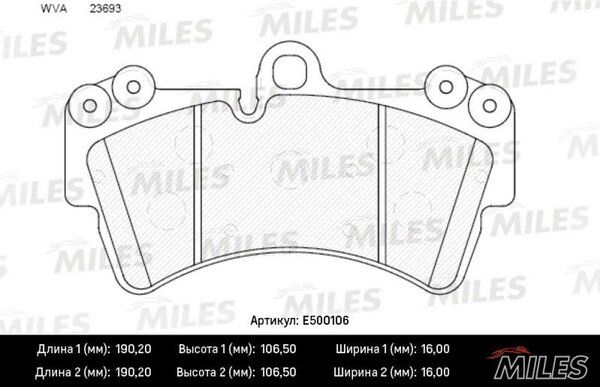 Колодки тормозные audi q7/volkswagen touareg/porcshe cayenne 02> R18 передние Ceramic - Miles E500106