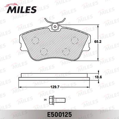Колодки тормозные volkswagen T4 2.0/1.9d/2.4d 15 передние Ceramic - Miles E500125
