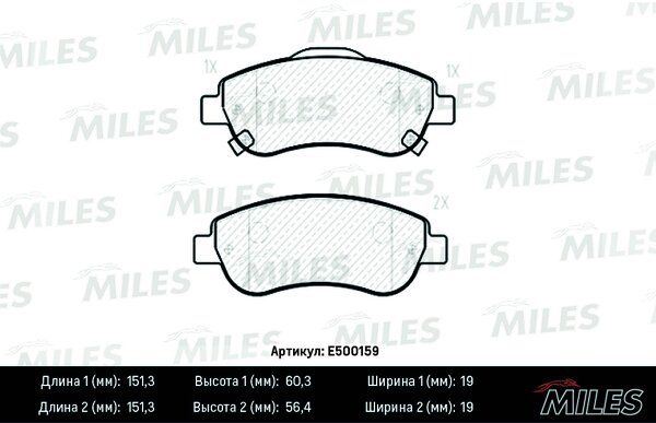 Колодки тормозные honda cr-v III 07- передние Ceramic - Miles E500159