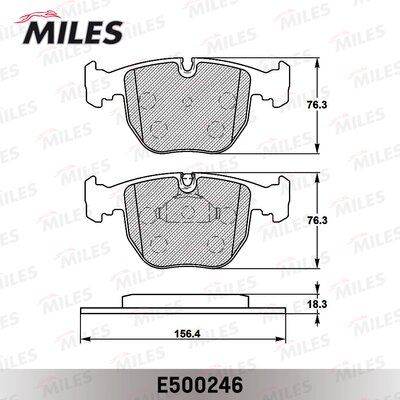 Колодки тормозные BMW е38/e39/x5 3.0/4.4 передние Ceramic - Miles E500246