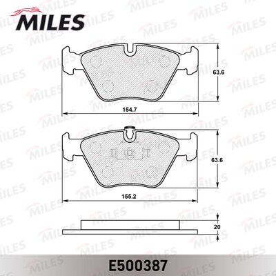Колодки тормозные BMW E39 520i/523i/535i передние Ceramic - Miles E500387