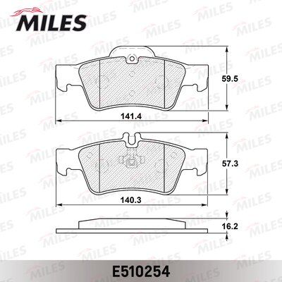 Колодки тормозные дисковые - Miles E510254