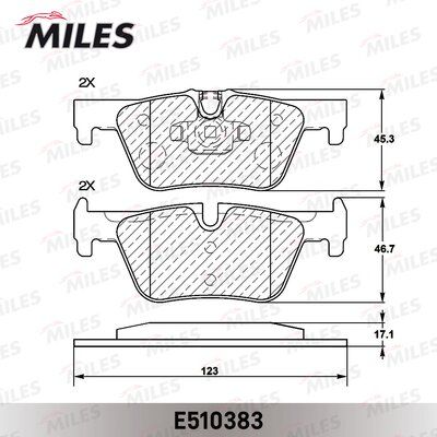 Колодки тормозные дисковые - Miles E510383