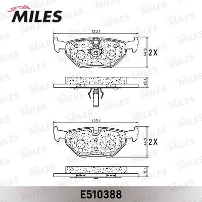 Колодки тормозные дисковые - Miles E510388