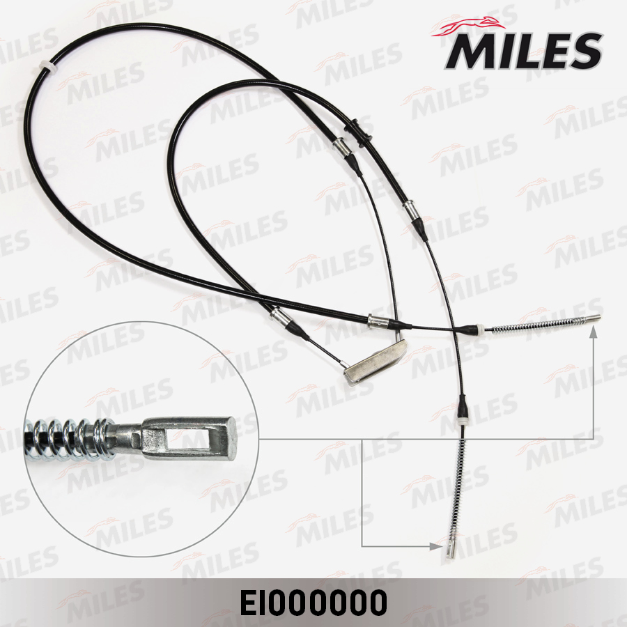 Трос стояночного тормоза daewoo nexia (1272/1676мм) - Miles EI000000