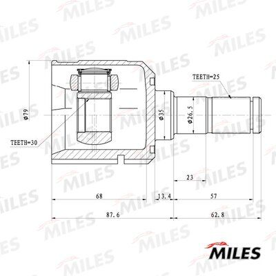 Шрус hyundai matrix 01-06/ elantra/lantra 95-06 внут. - Miles GA10066