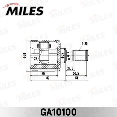 Шрус hyundai accent/verna 1999-внут. - Miles GA10100