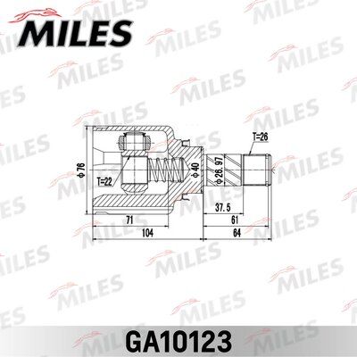 Шрус Lada Largus 16V внутренний - Miles GA10123