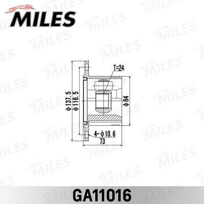 Шрус suzuki grand vitara/escudo 2006-2014 внутр. Лев. - Miles GA11016