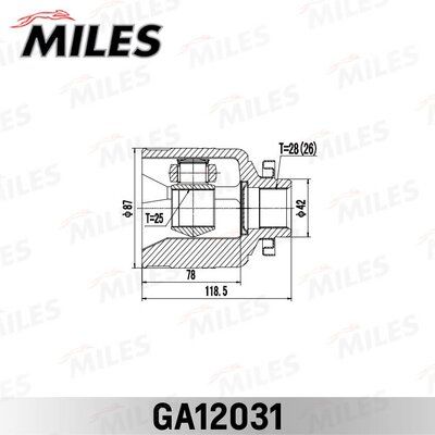 Шрус KIA sorento 02-09 внут.прав. - Miles GA12031