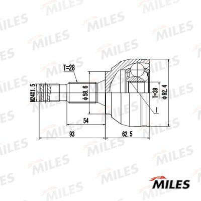Шрус citroen c5/peugeot expert 07- нар. - Miles GA20065