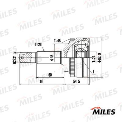 Шрус наружний toyota corolla / corolla versoo/ prius 00- компл. - Miles GA20630