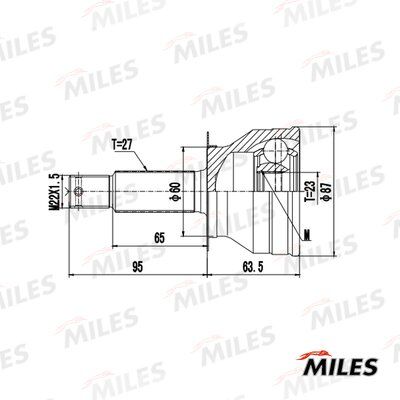 Шрус hyundai sonata EF 99-01 нар. - Miles GA20679