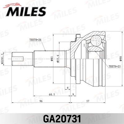Шрус toyota prius zvw30 наружн. - Miles GA20731