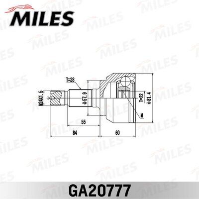 Шрус land rover freelander II 2006-2014 наруж.зад. - Miles GA20777
