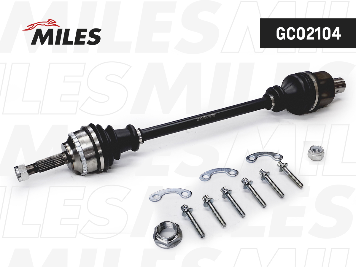 Привод в сборе renault clio ii/kangoo 1.4-1.9d 97-05 прав. (abs) - Miles GC02104