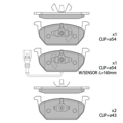 Колодки тормозные skoda octavia/ VW golf VII 12 - передние - HAGEN GP1736