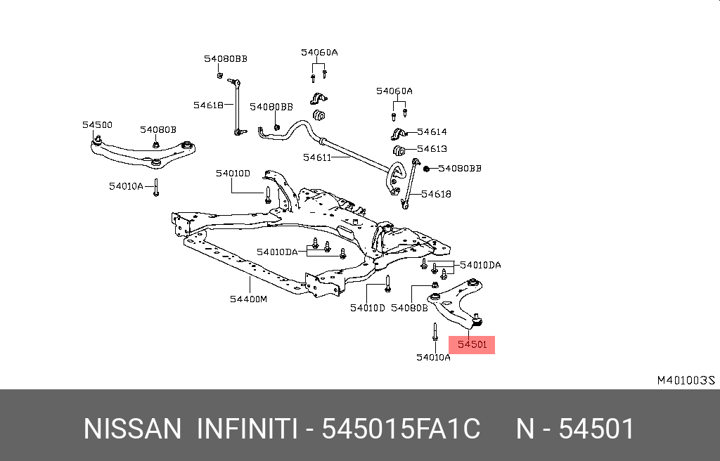 Рычаг передний левый K14 17>>>/clio 4 - Nissan 54501 5FA1C