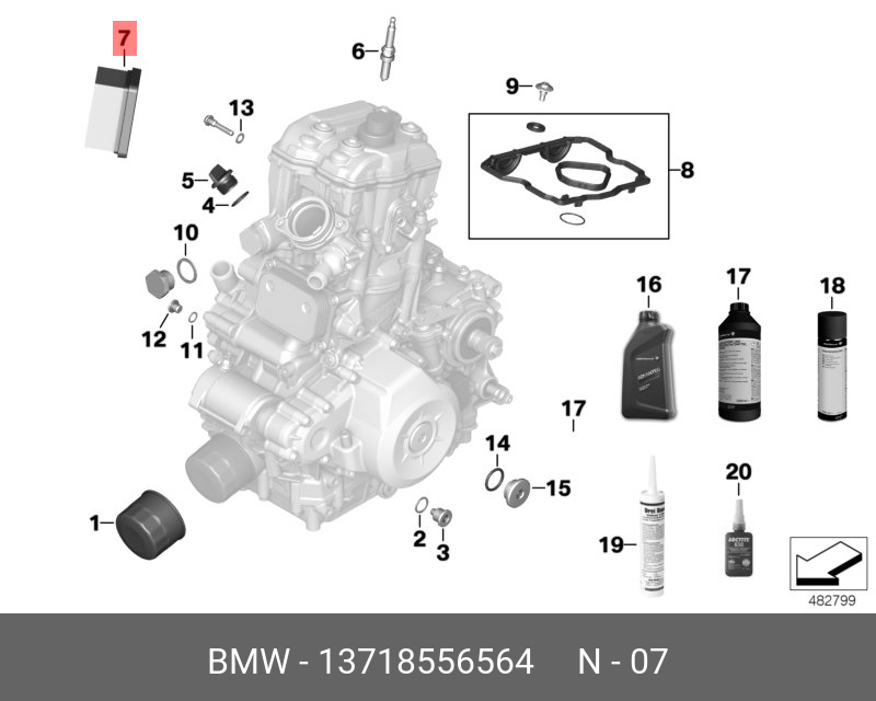 Фильтр - BMW 13718556564
