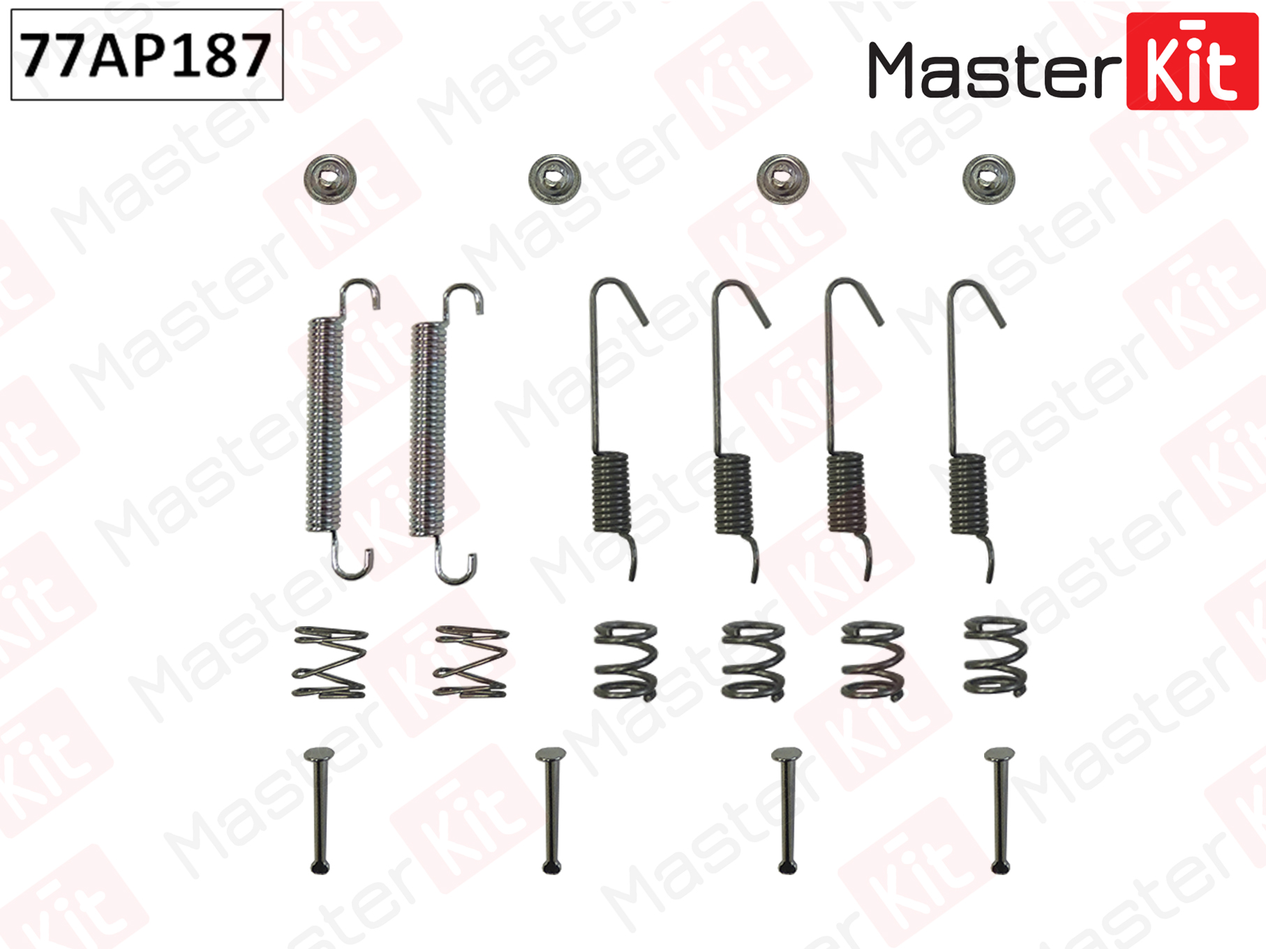 Ремкомплект крепления тормозных колодок - Master KiT 77AP187