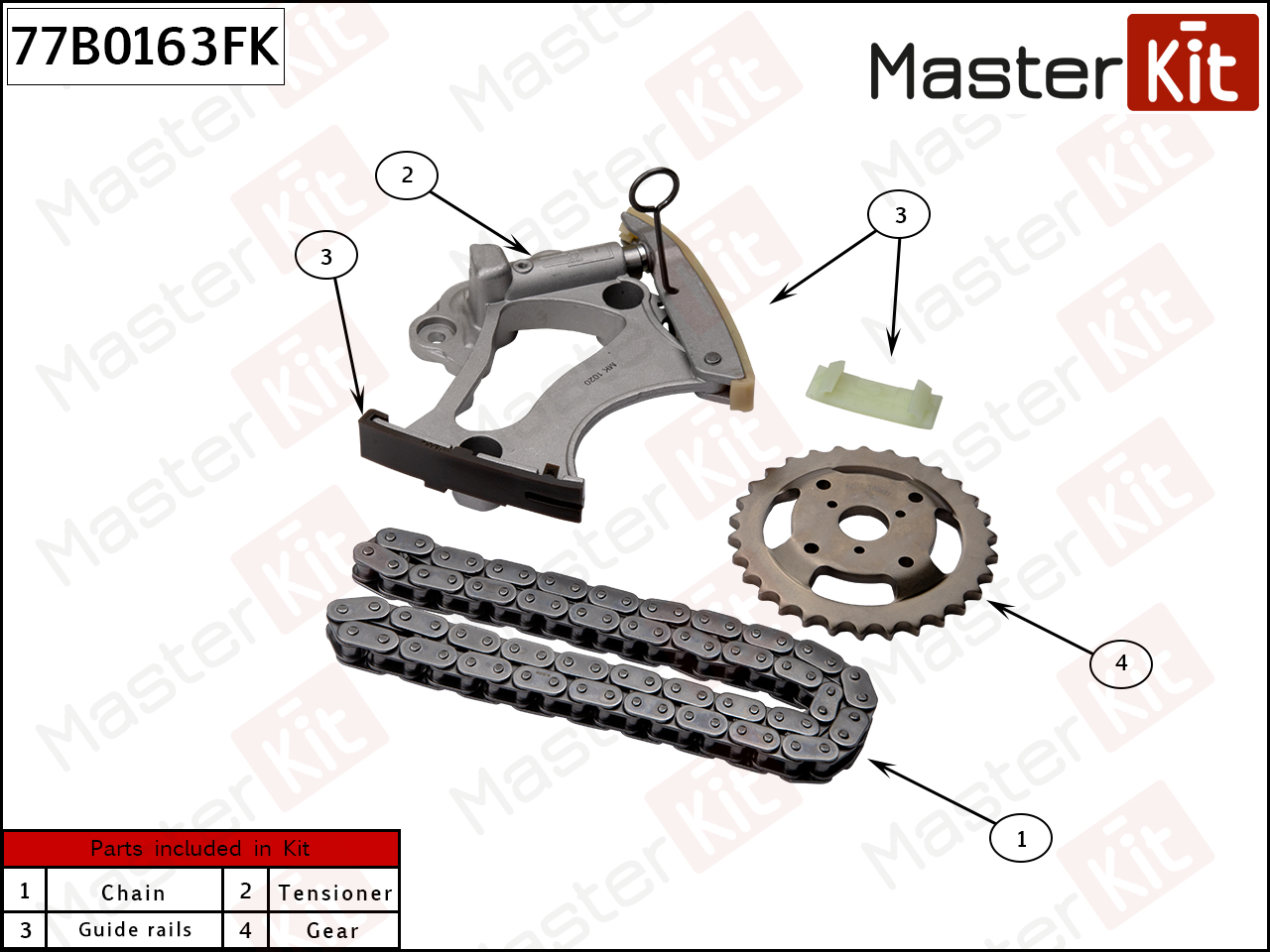 Комплект цепи привода распределительного вала - Master KiT 77B0163FK