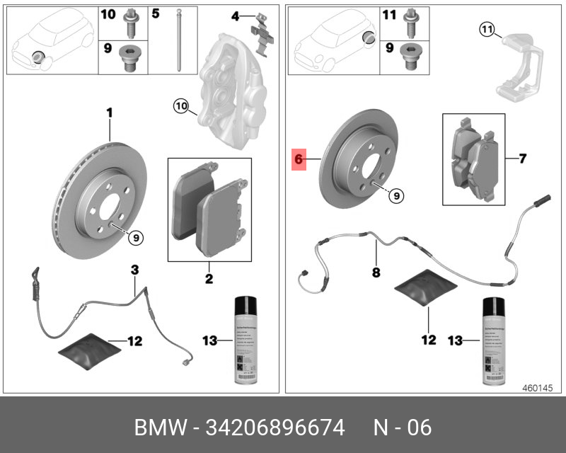 Тормозной диск вентилируемый п - BMW 34206896674