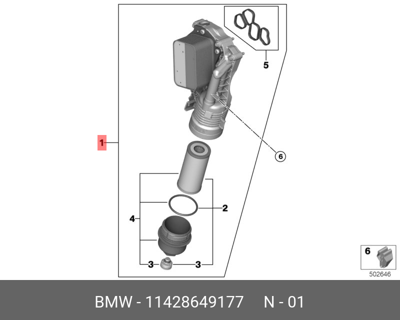 Масляный фильтр - BMW 11428649177