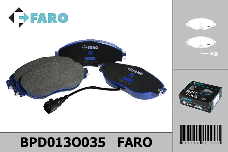 Колодки тормозные дисковые передн. | перед | - Faro BPD013O035