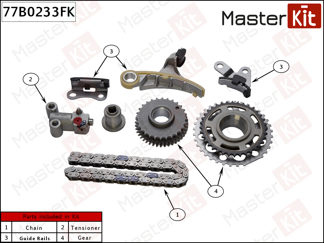 Комплект цепи балансирного вала - Master KiT 77B0233FK
