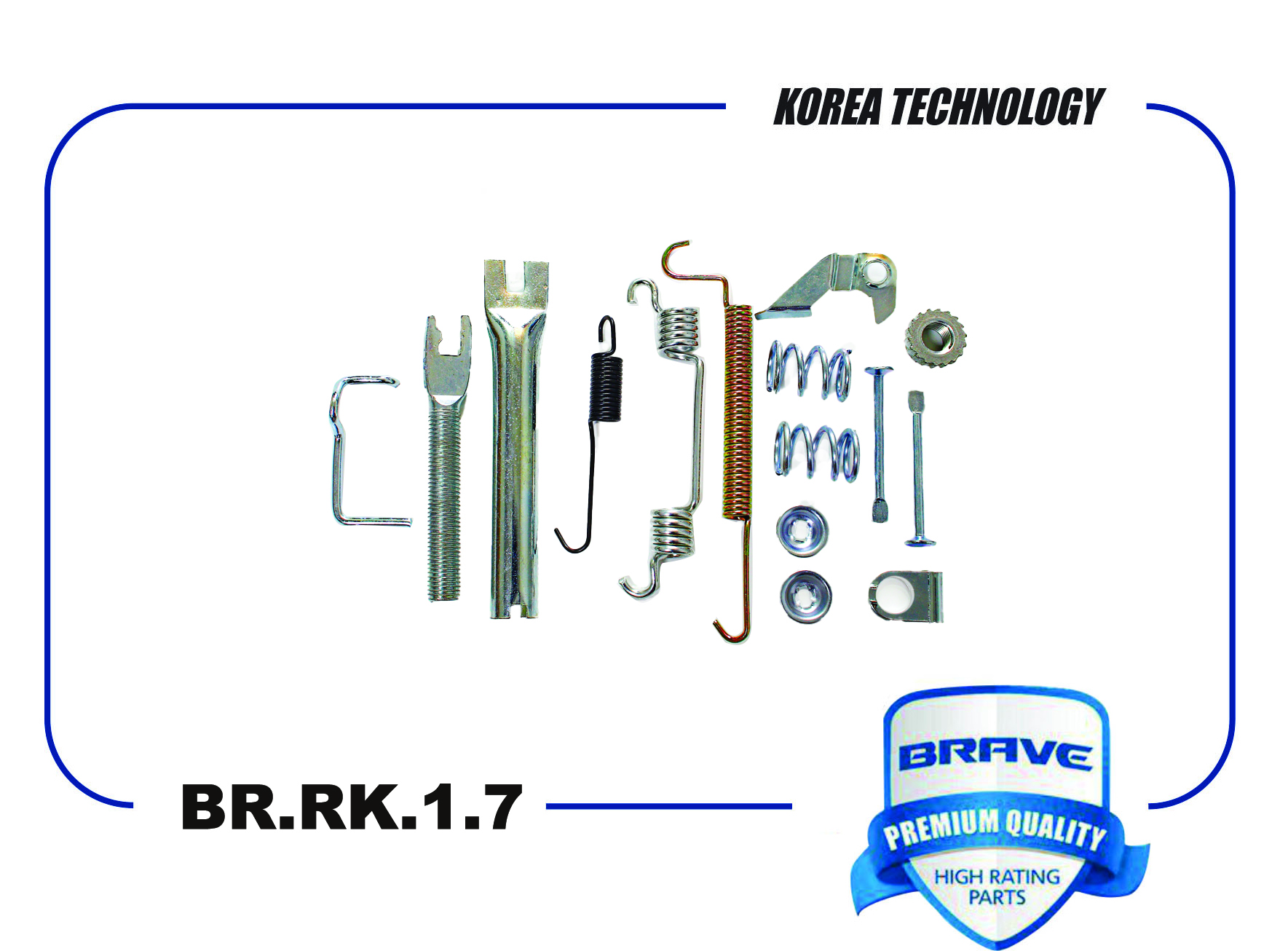 Ремкомплект задних тормозных колодок правый - Brave BR.RK.1.7