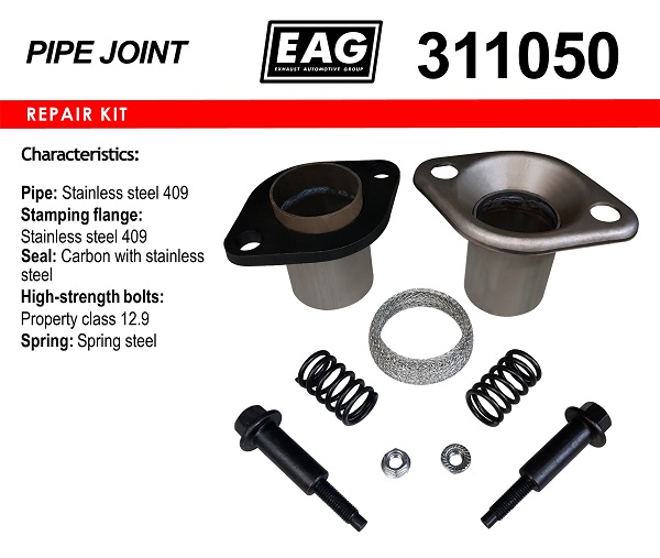 Демпферное соединение нерж. d50, в сборе - EAG 311050