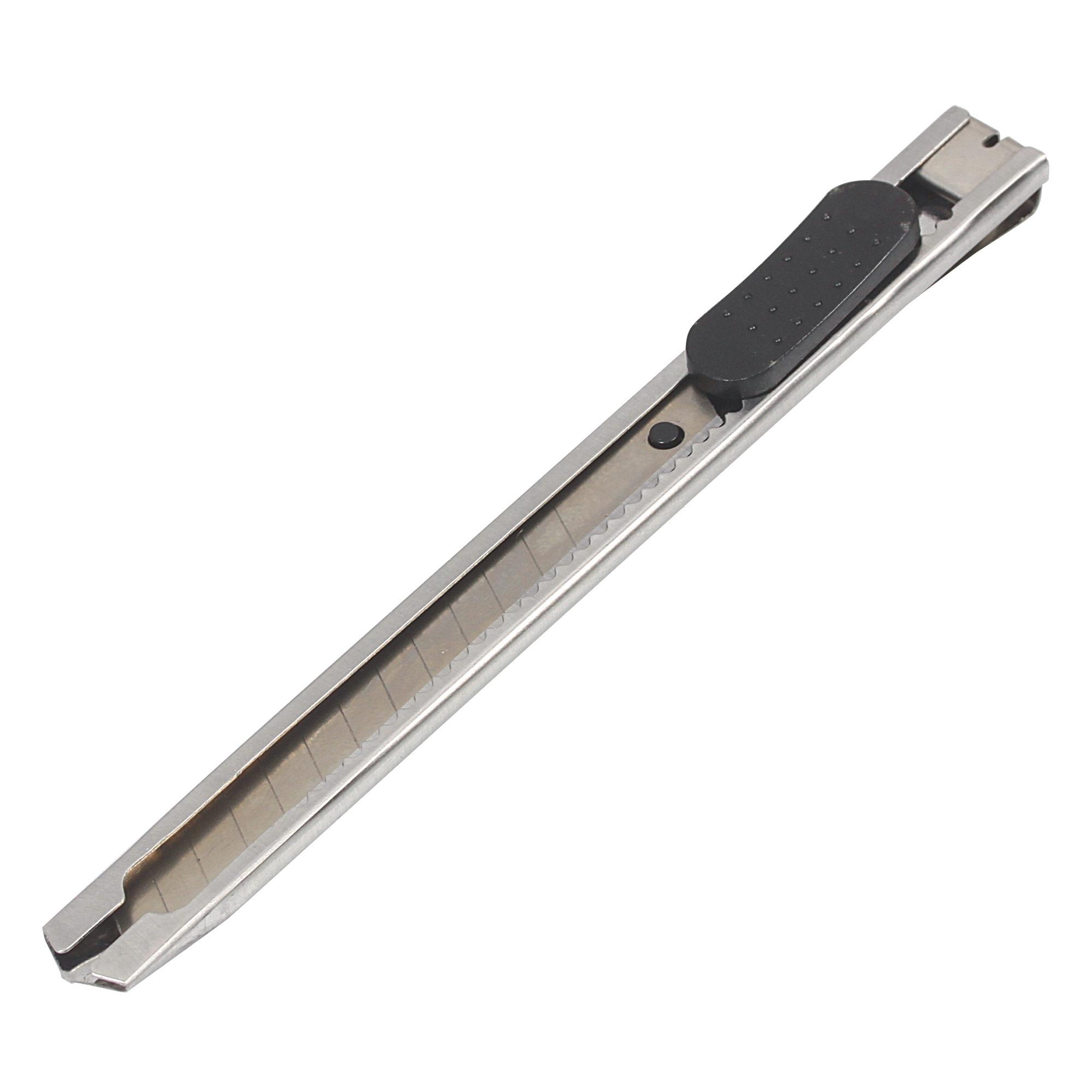 Нож с выдвижным сменным лезвием металл 9мм - AIRLINE ATAY002