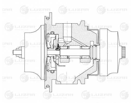 Картридж турбокомпрессора для а/м камаз/паз Cummins 4ISBe/4ISD е-3,4 (he221w) - Luzar LAT 5026